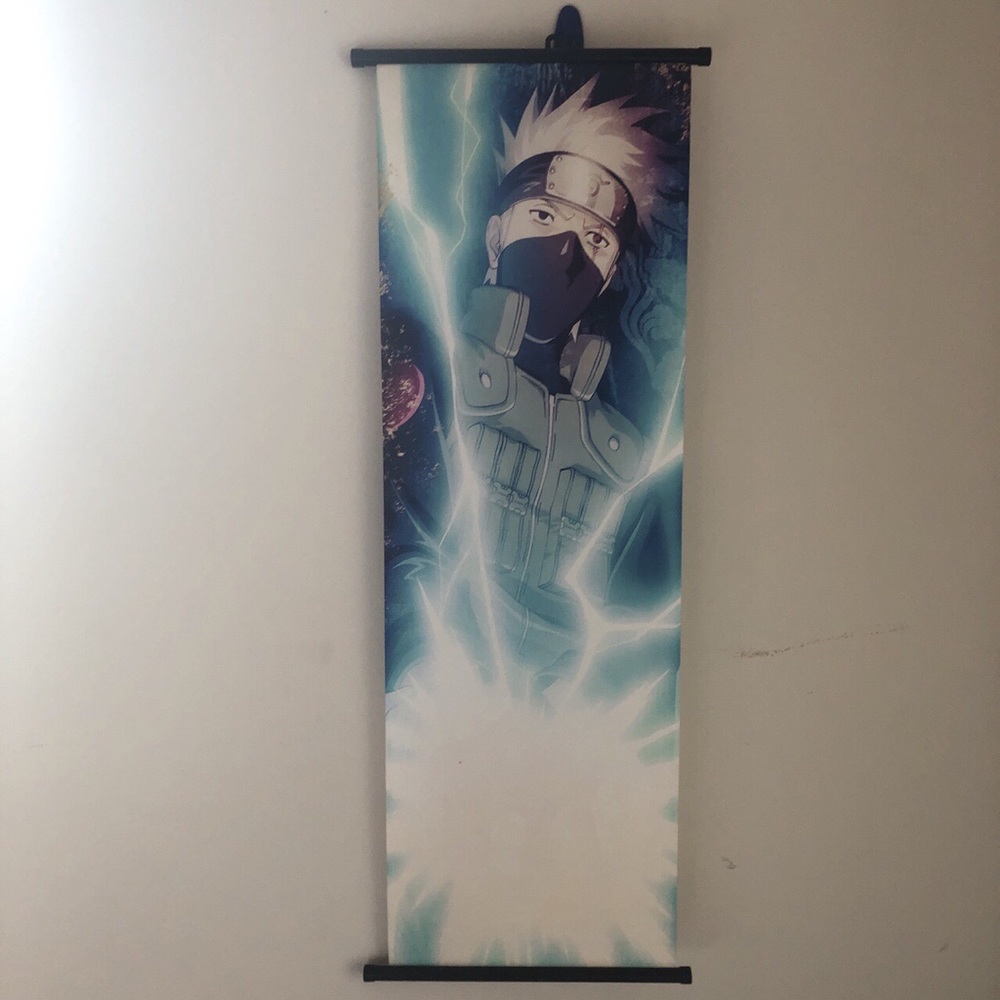 Naruto Shippuden Kakashi Chidori Wall Scroll